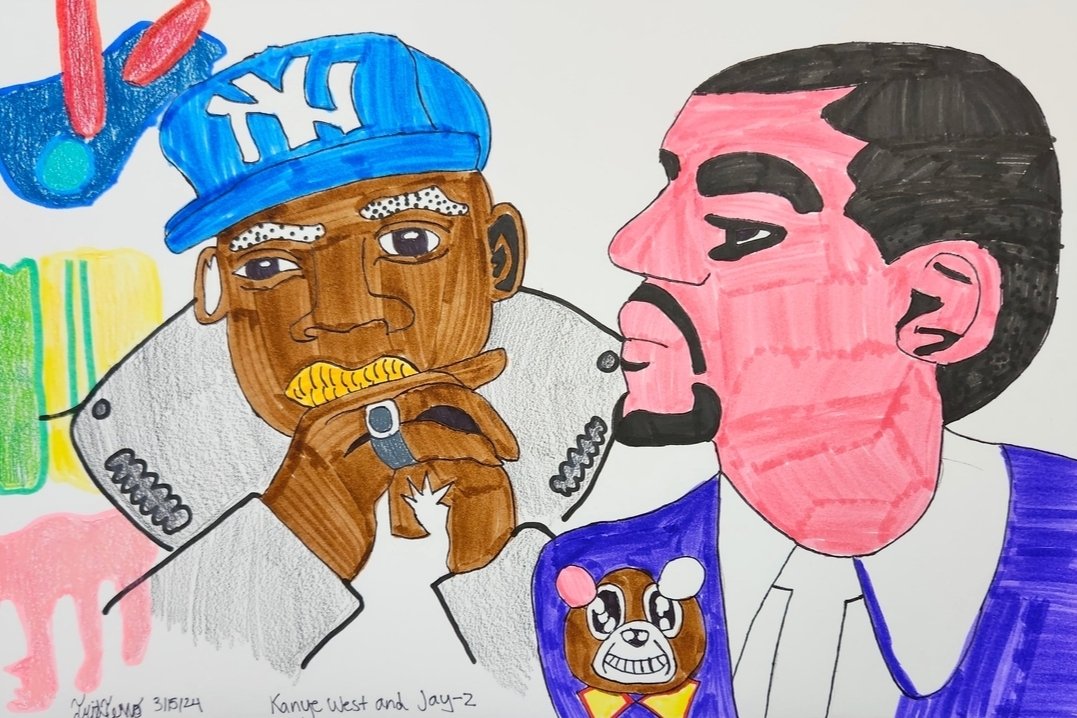 &quot;Kanye West and Jay-Z&quot; by new studio artist, Iris Tervo 🔥
.
Iris Tervo joined the studio program in January, and we have loved getting to know Iris and her creative practice over the past few months. Iris finds inspiration in music, and in