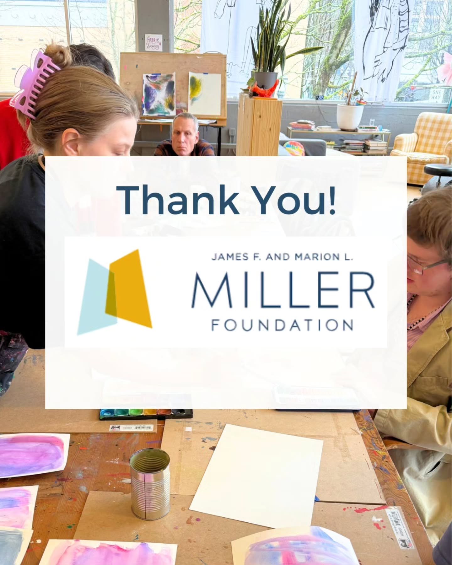 We are grateful to the James F. and Marion. L Miller Foundation for awarding North Pole Studio an Operating Support Grant of $37,500.  Thank you for investing in our work and ensuring that our artists continue to flourish!