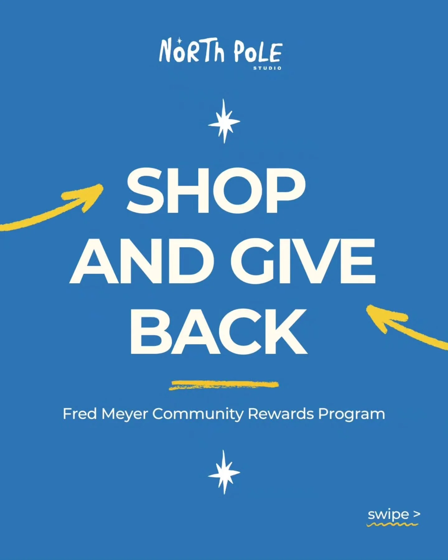 Do you shop at Fred Meyer? Did you know Fred Meyer has a Community Rewards program that donates to local nonprofits such as North Pole Studio?

Through the Community Rewards program, you can link your Rewards Card to North Pole Studio, and Fred Meyer