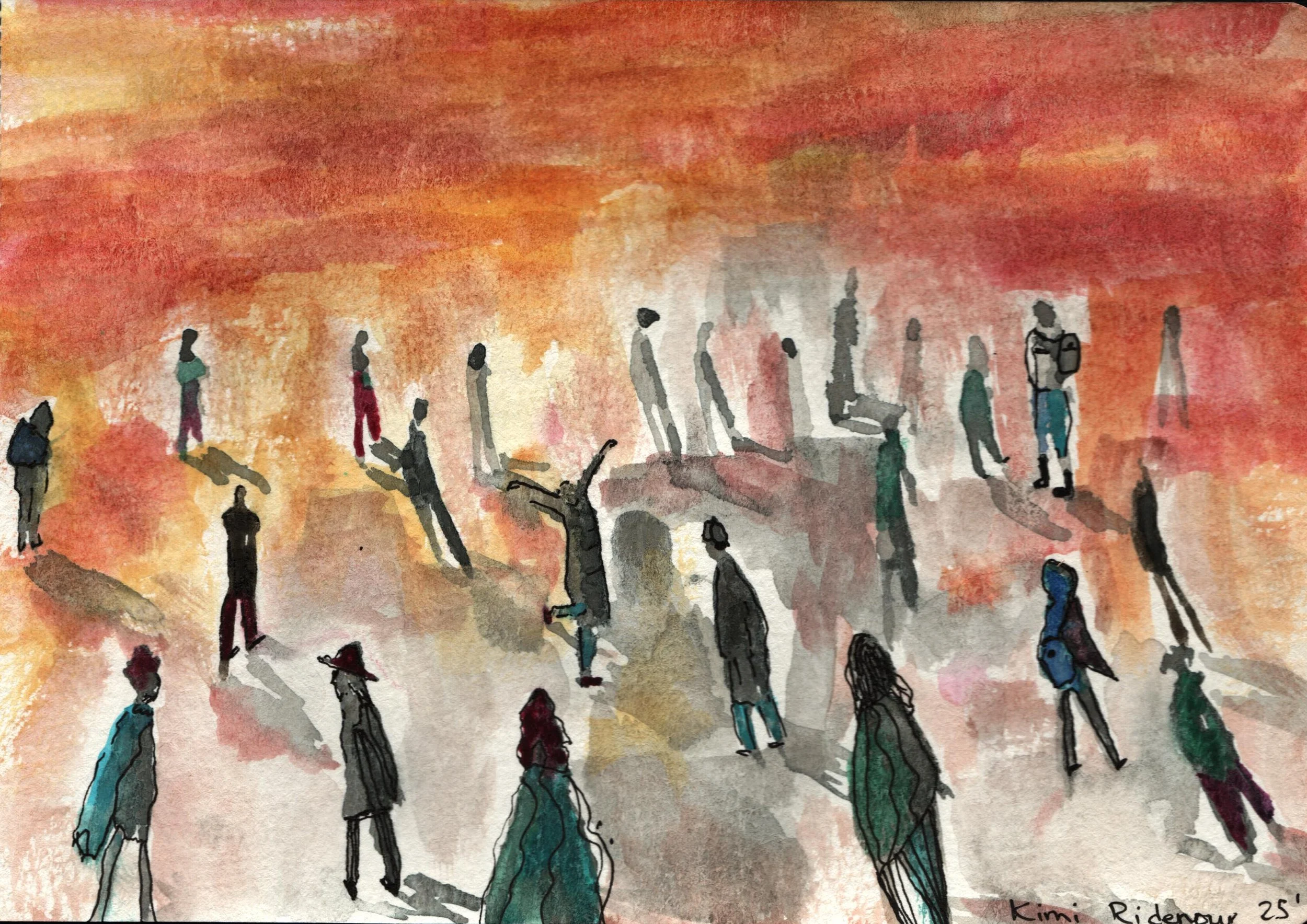 Untitled (Orange Figures)