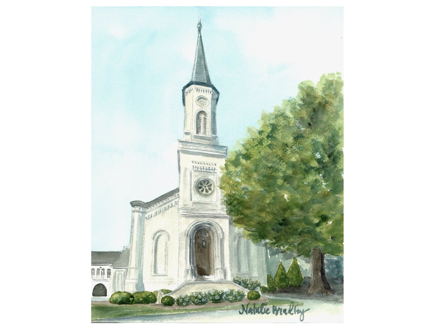Macon First Presbyterian Church by Middle Georgia Artist Natalie Bradley