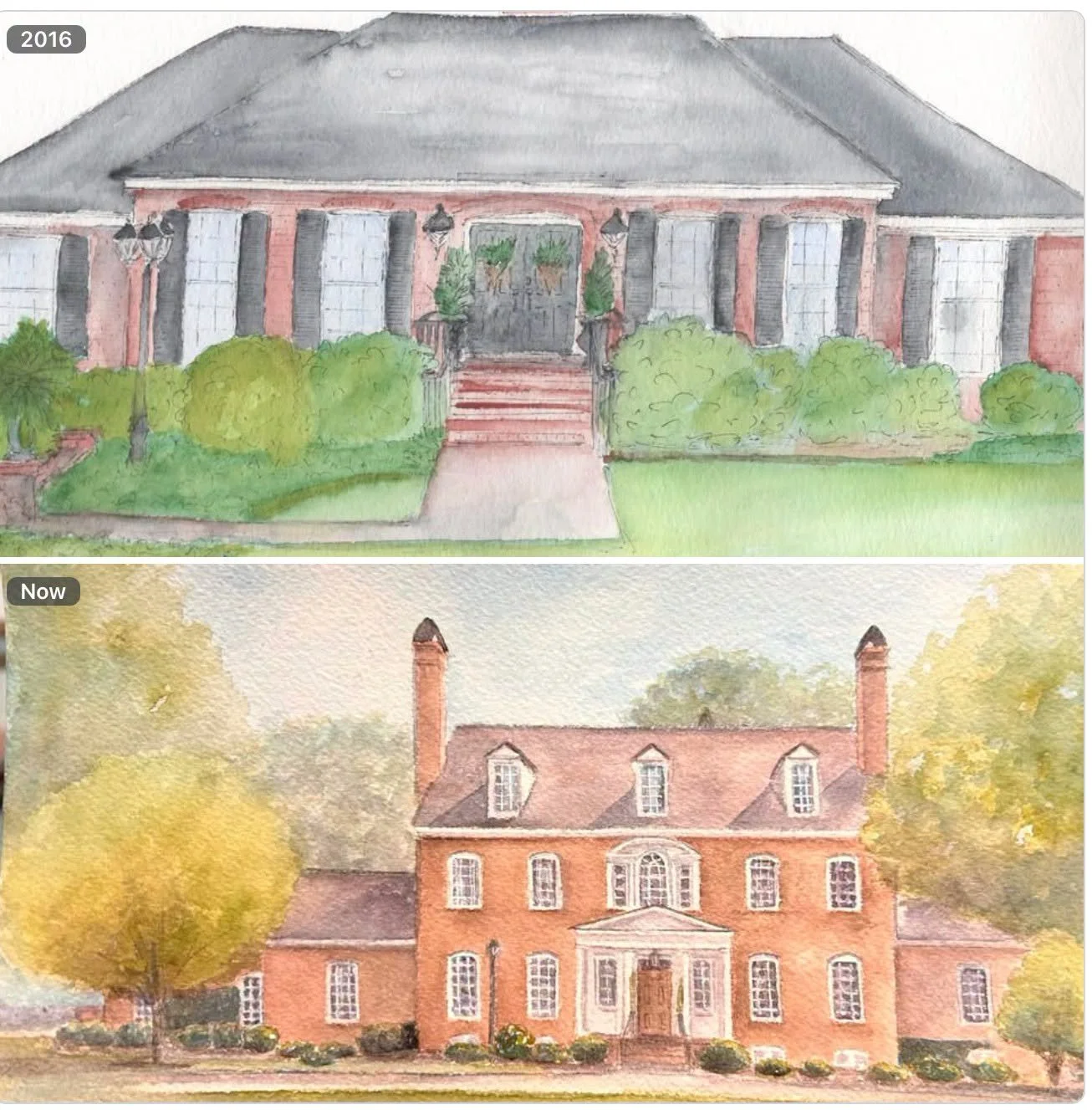 10 years of painting comparison Natalie Bradley