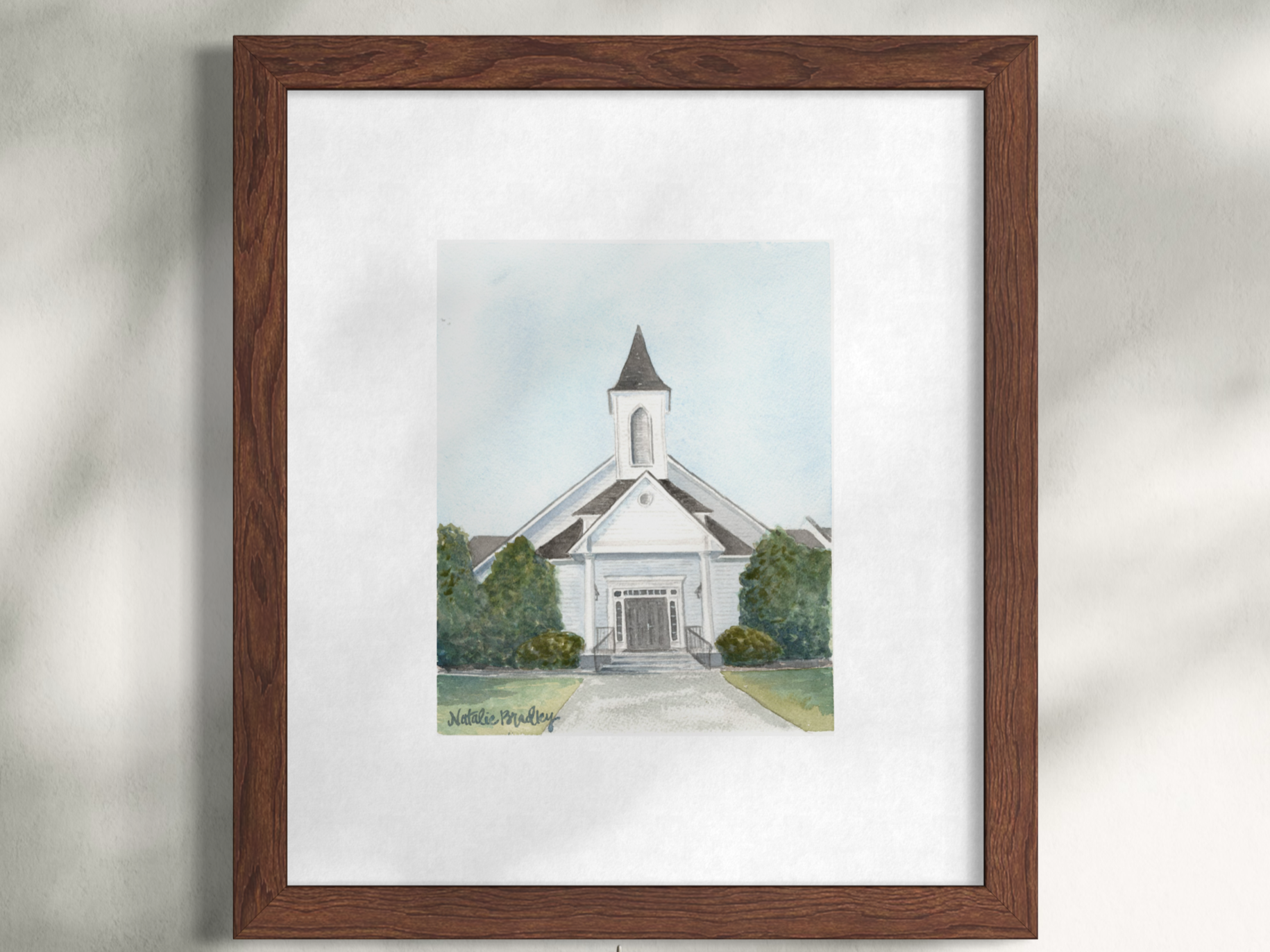 Trinity Presbyterian Church Statesboro watercolor painting