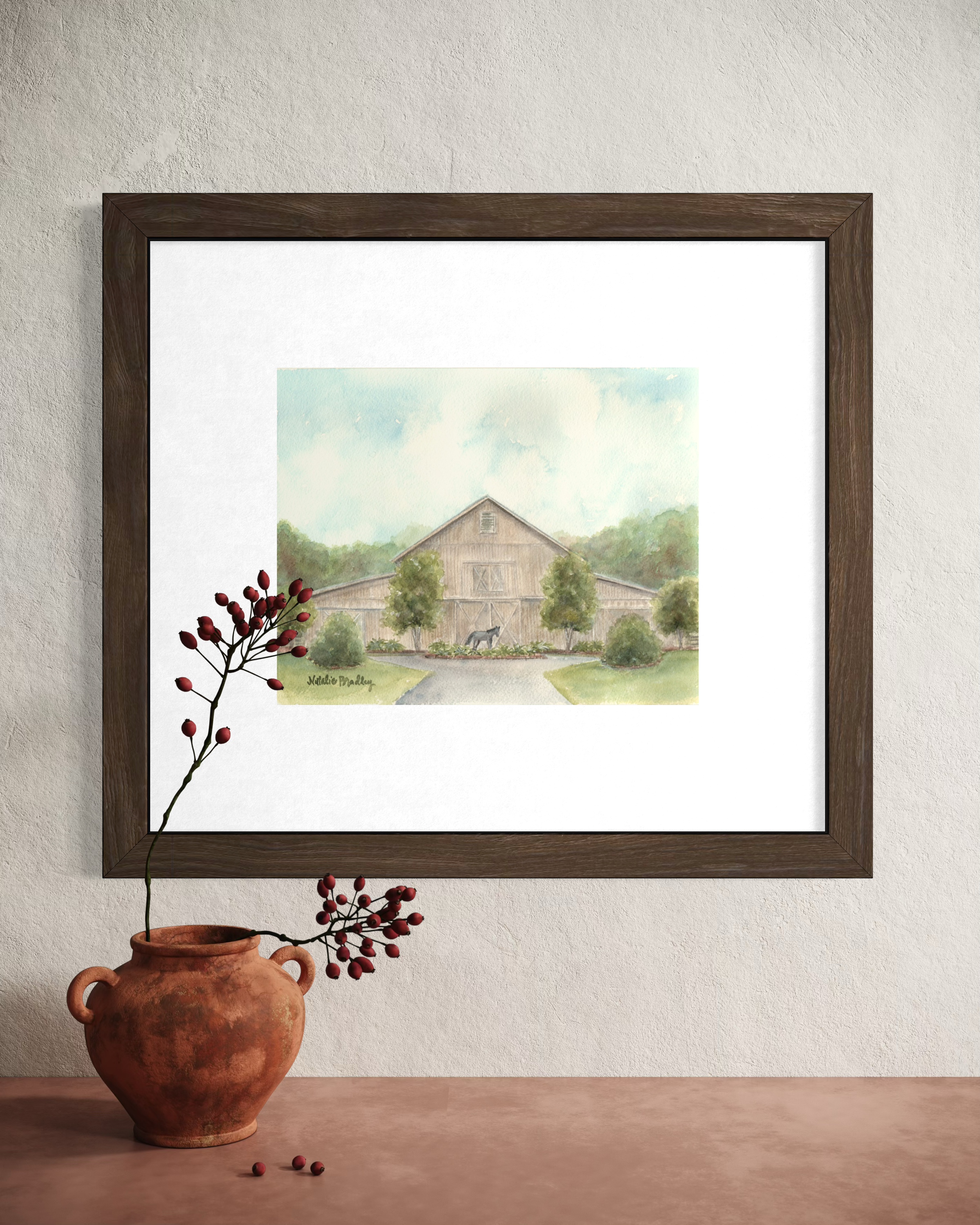 Southern Bridle Farms Venue painting by Natalie Bradley