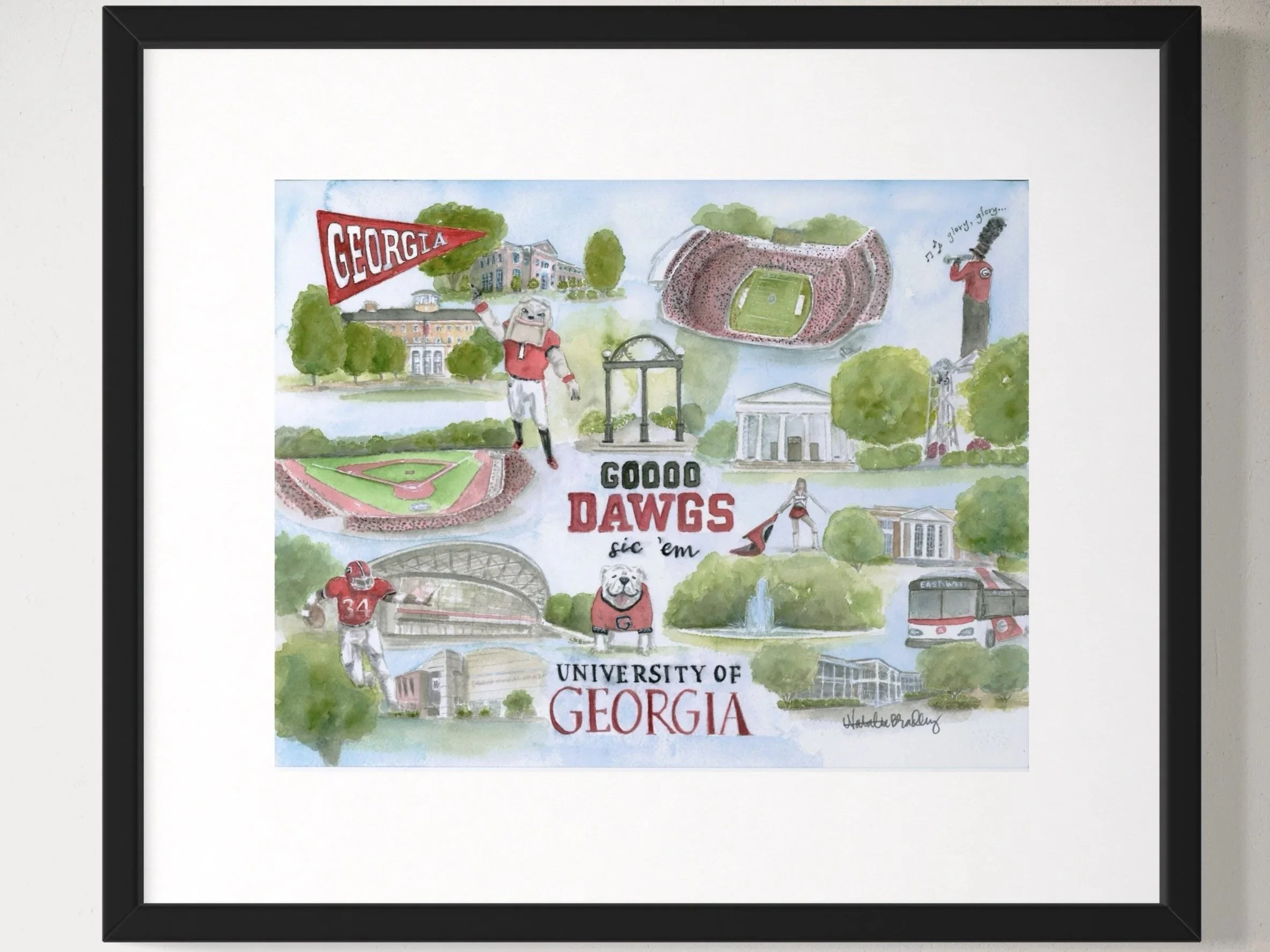 University of Georgia Campus Watercolor by Natalie Bradley.jpg