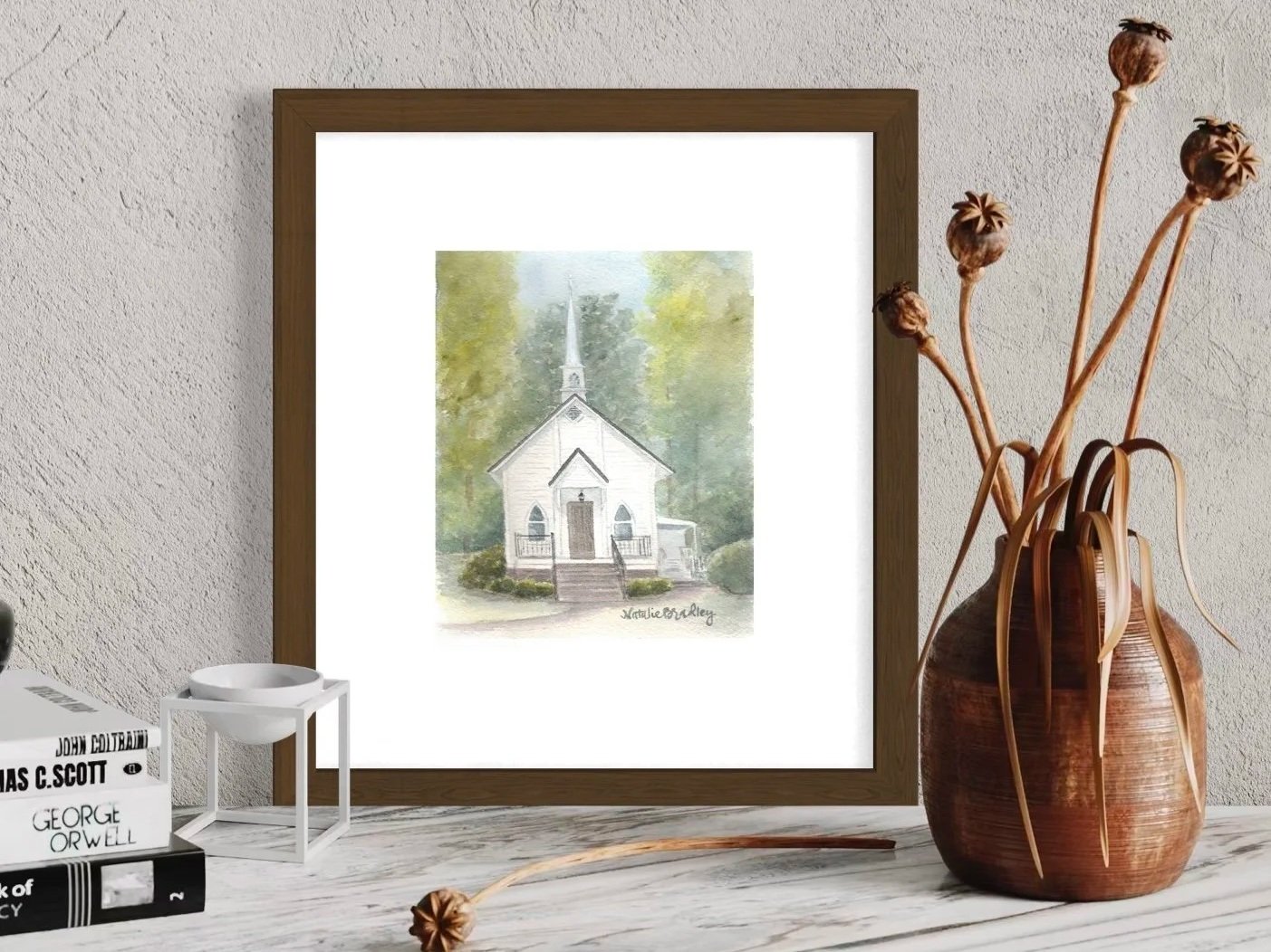 Perry GA Forest Hill Park Chapel painting by Natalie Bradley