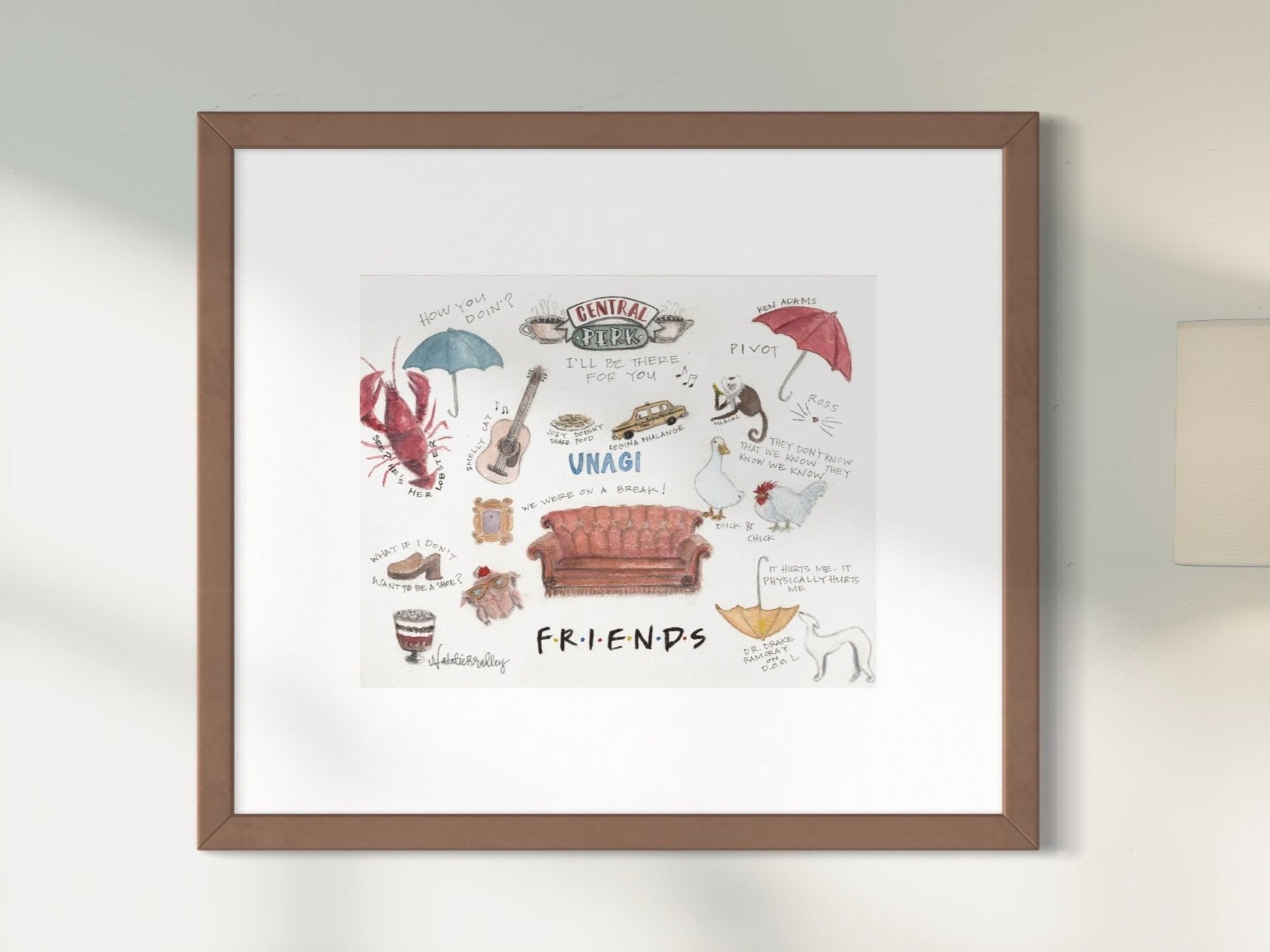 Friends TV show watercolor