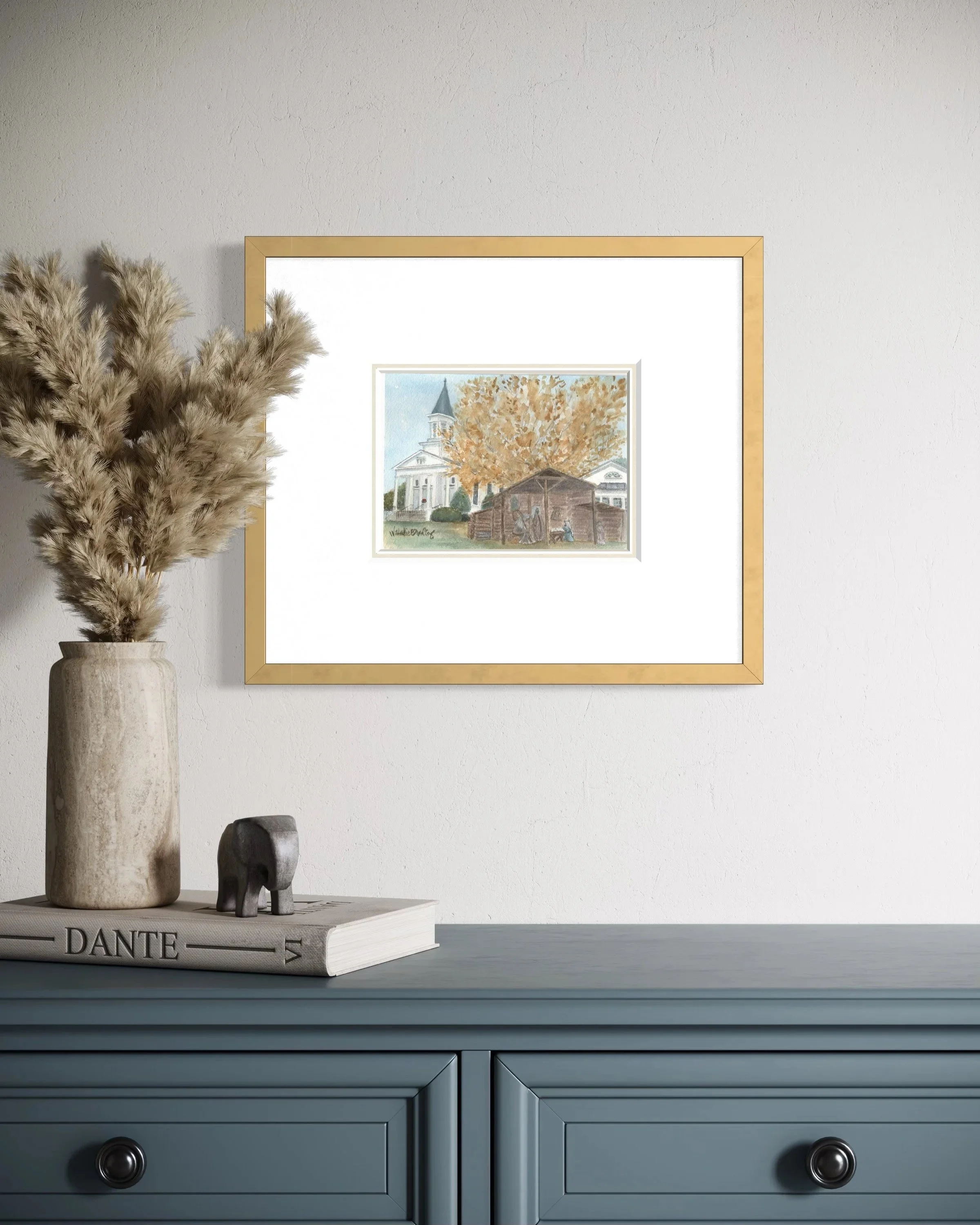 Perry Methodist Church at Christmas by Natalie Bradley