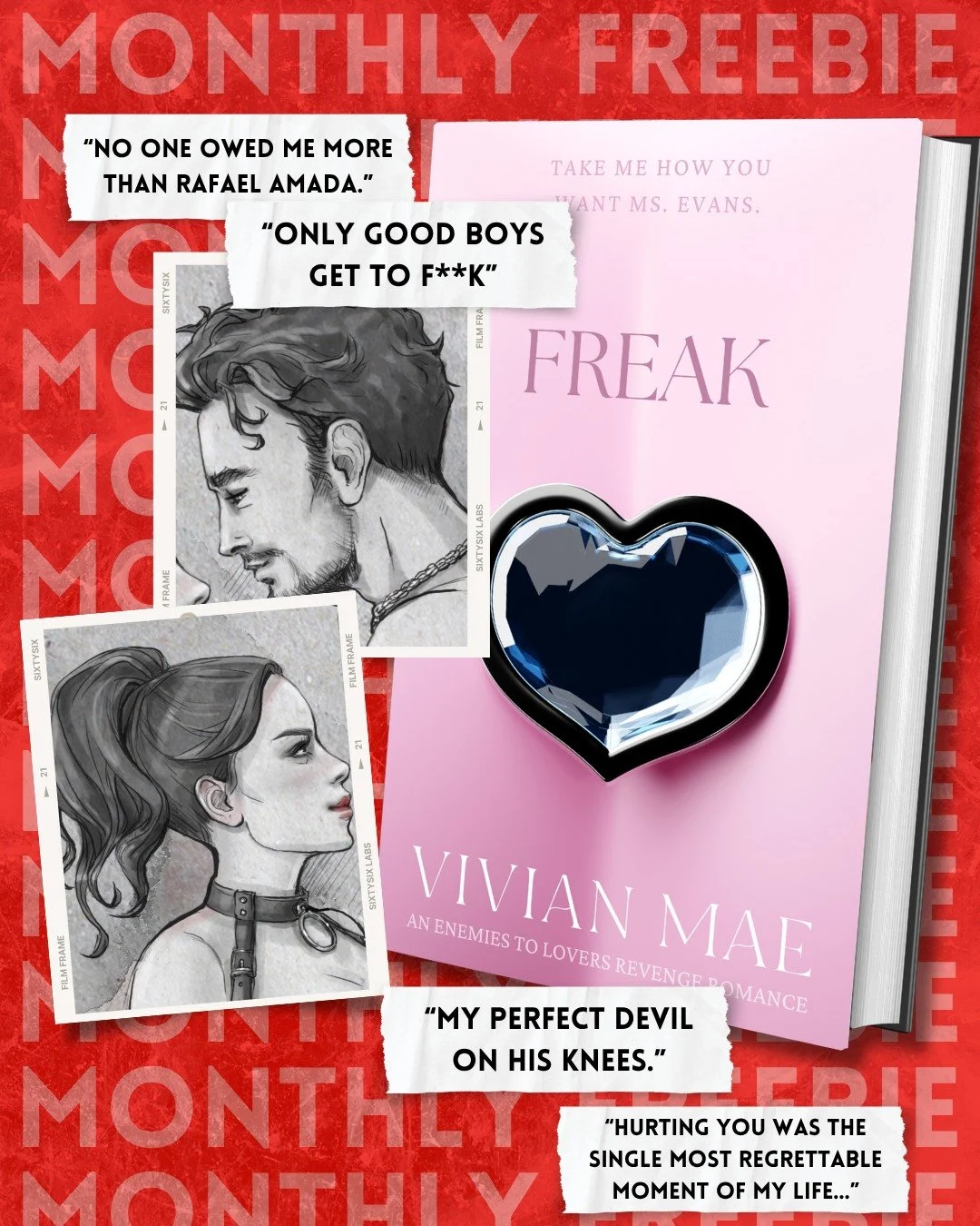 ✨Sign up for my newsletter to stay up to date with exclusive news, artwork reveals, updates, giveaways, sales news, and more!
In my fight against piracy, every month one of my books will be available for free all month! Piracy is uncool, straight up