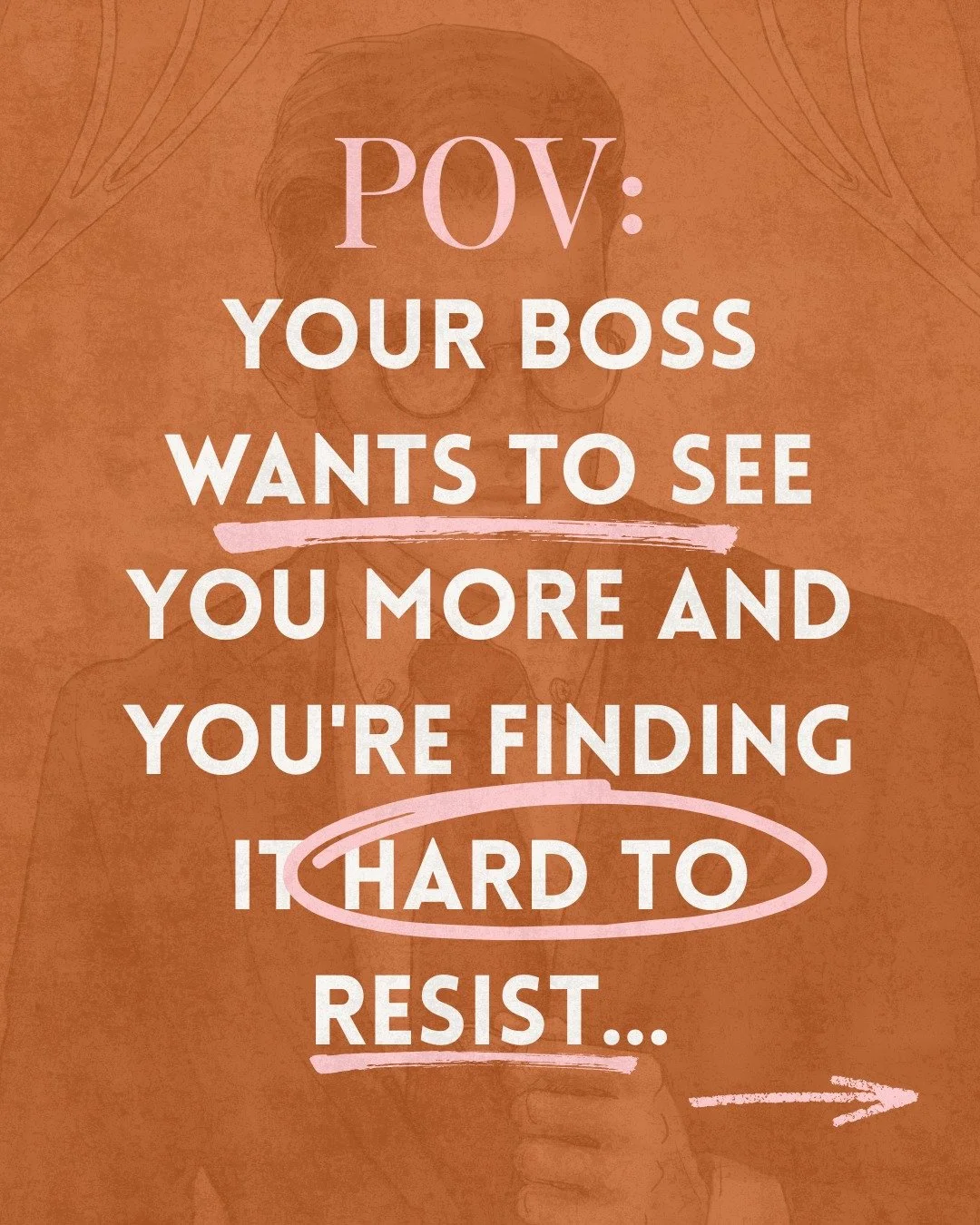 ✨Your boss wants to see you more and you start to find it harder to resist him...
“No, you're not. I have plans.” 
“Then this Friday.” 
“Are you booking me?” I asked. 
“Is that what it takes to see you?&r