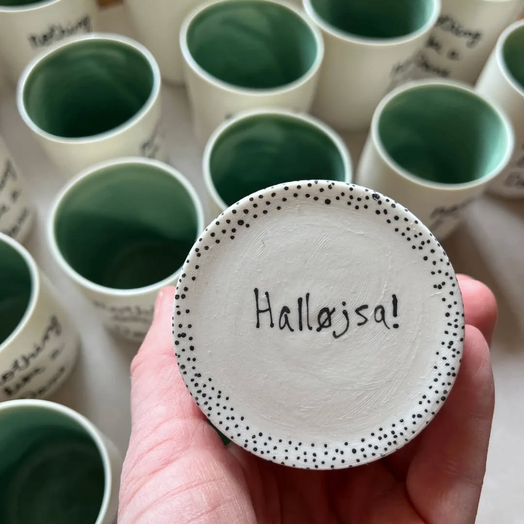 Favourite bottom?

We've all got one.

Tell me yours.

Hva' s&aring;? or Hall&oslash;jsa?

Tusind tak (a thousand thanks) to all of  you who have supported this special drop of NLAD merchandise. Each cup handmade by the talented Kimberly from @birkel