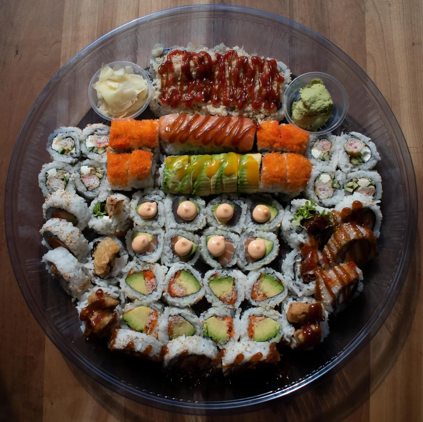 While we&rsquo;re still waiting for spring, the wait for the April platter is over!  Featuring a 1/2 Salmon and 1/2 Yummy Yammy Caterpillar Roll, a new Creamy Tempura Crab Roll surrounded by Daruma classics the April Platter is sure to impress. 

Inc