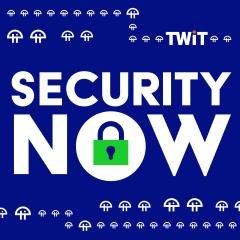 Graphic with the words 'Security Now' and a padlock icon, surrounded by small umbrella icons, in a blue background.