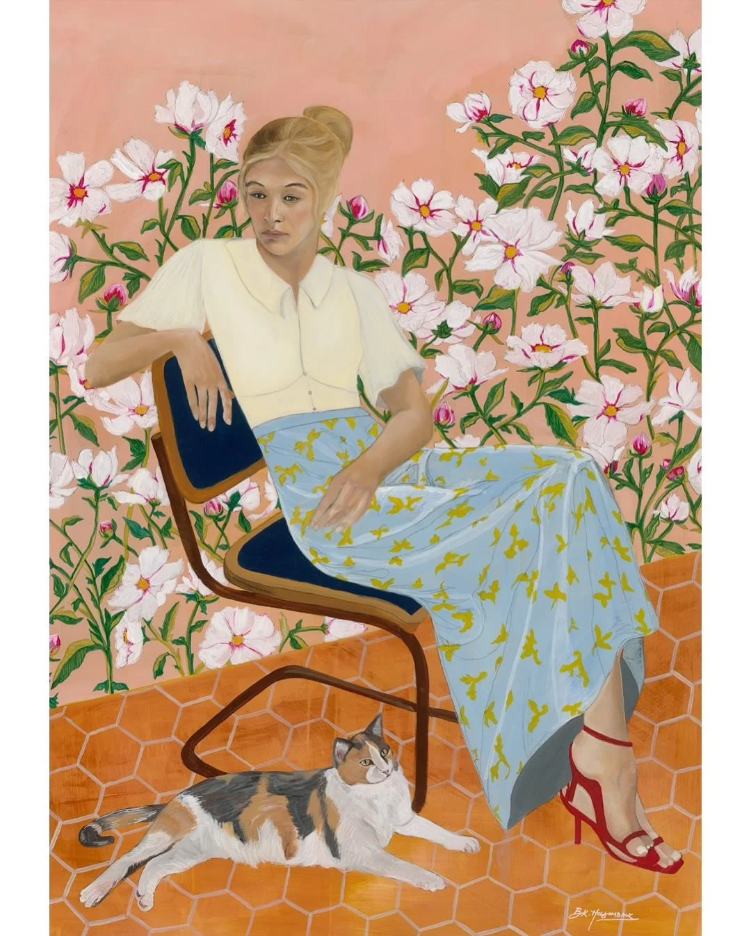 Made this piece just because it makes me happy 😌

Original is HUGE and framed in white under plexi through @birdhousegallery_ !!! For those wondering my cat is always stealing the butter 🧈🧈🧈