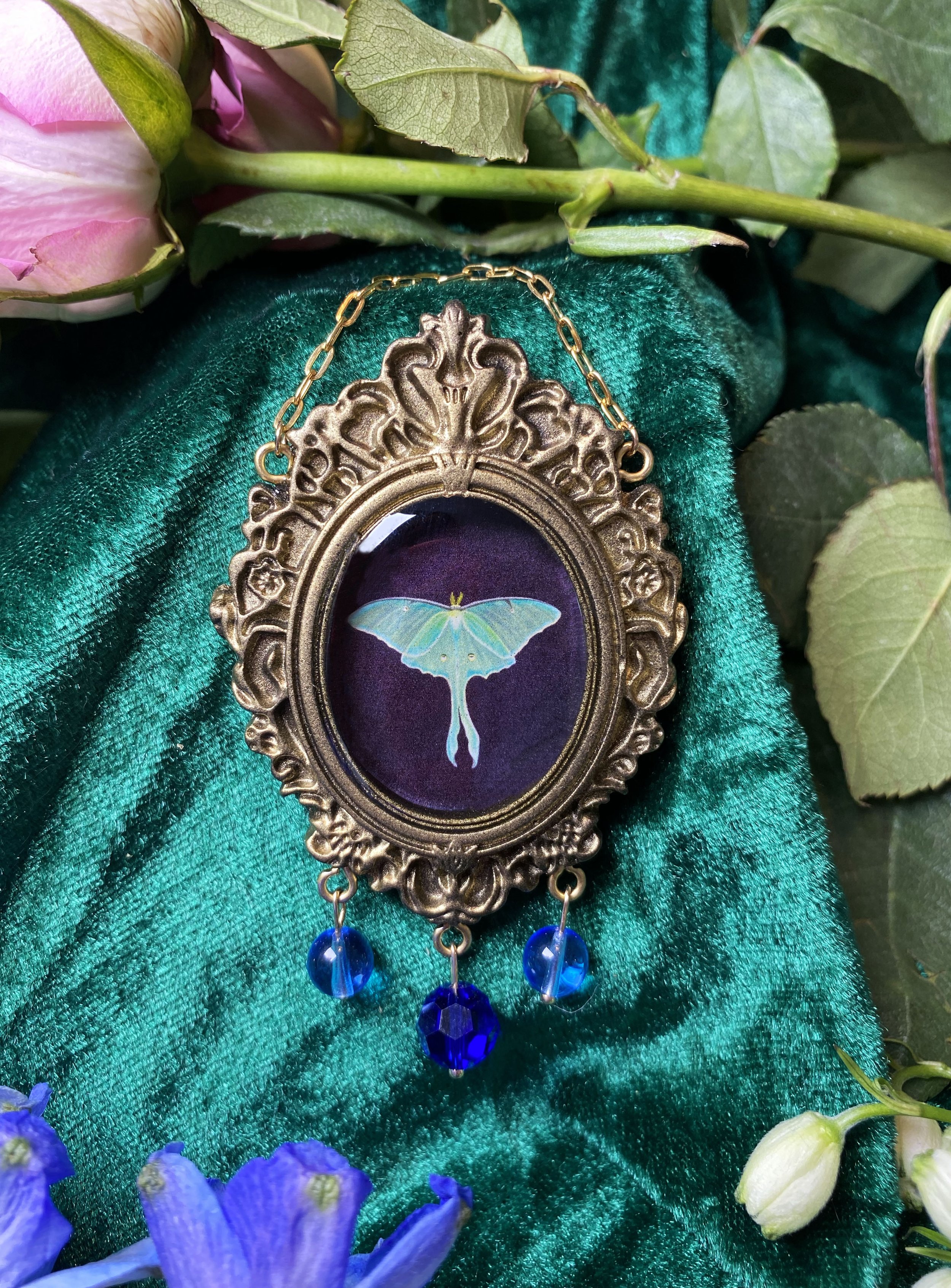 Luna Moth (Sapphire) Wall Jewel