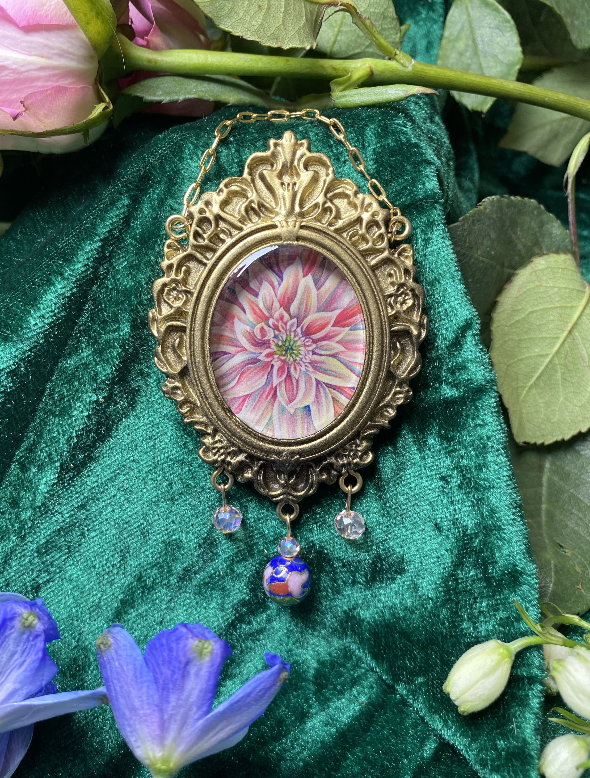 Sunset Dahlia Wall Jewel