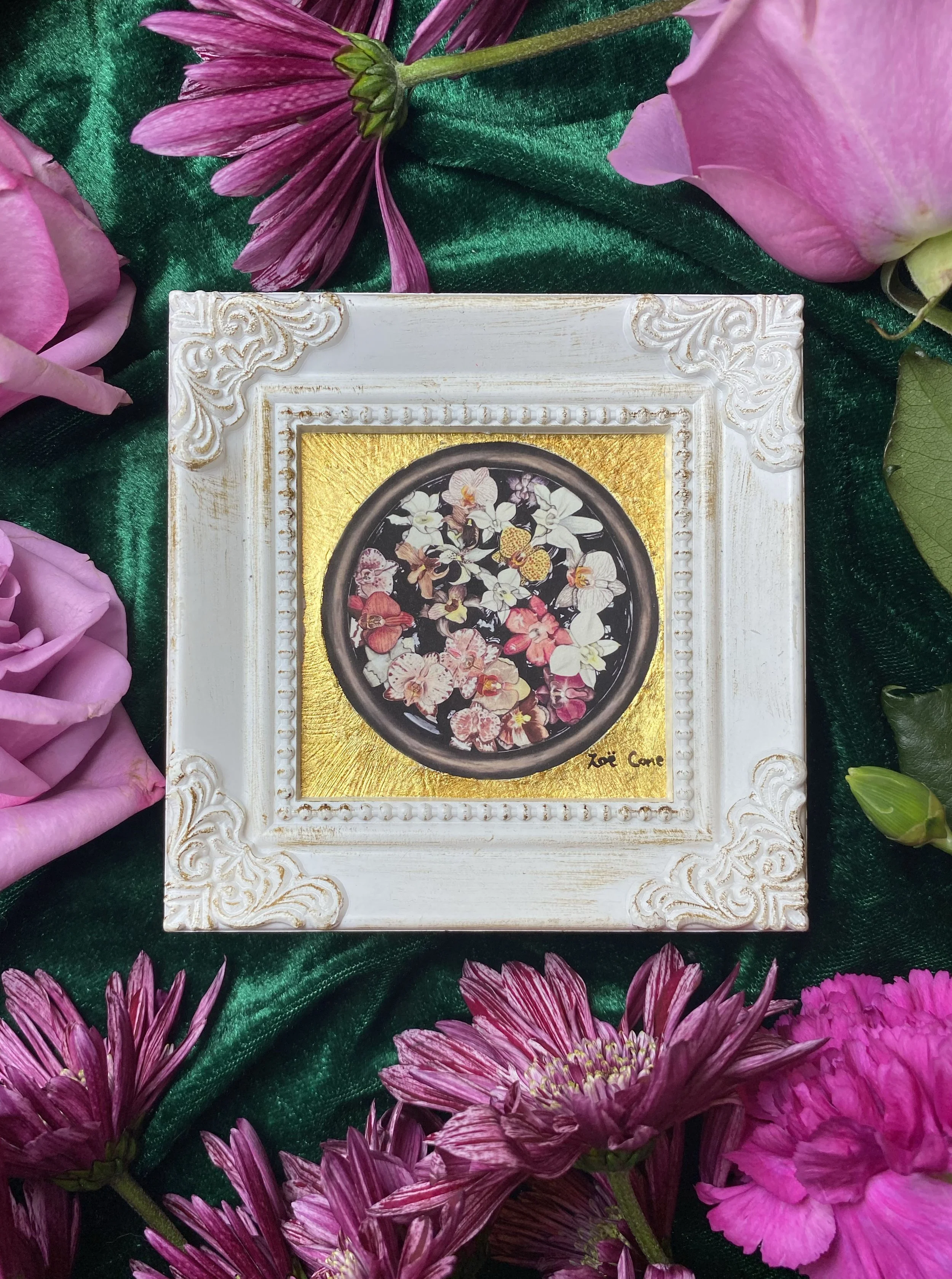 Floating Orchids in 24k Gold