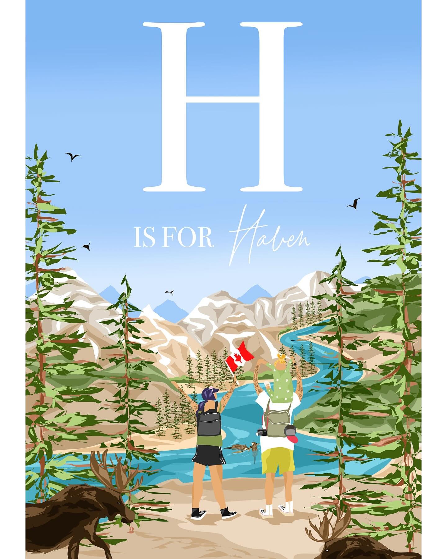 🇨🇦 H is for Haven 🇨🇦 

Well this was a fun little project! I&rsquo;ve not done a whole lot of Canada throughout my creative journey, so this was a breath of fresh air 🥰 I hope Haven loves her print as much as I enjoyed creating it! 

#canada #nu