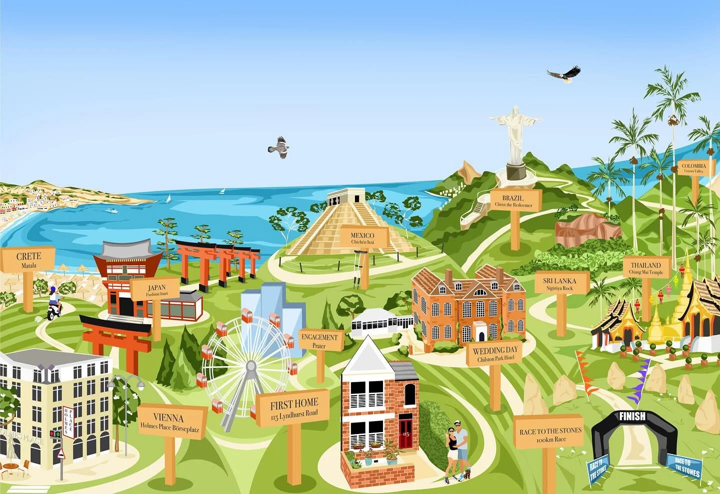 🌍 A journey around the world for Jo &amp; Philip&rsquo;s story&hellip;from the hotel they first met in Vienna, to the heights of Christ the Redeemer in Rio de Janeiro, these two definitely know how to travel as one. 

This was a surprise anniversary