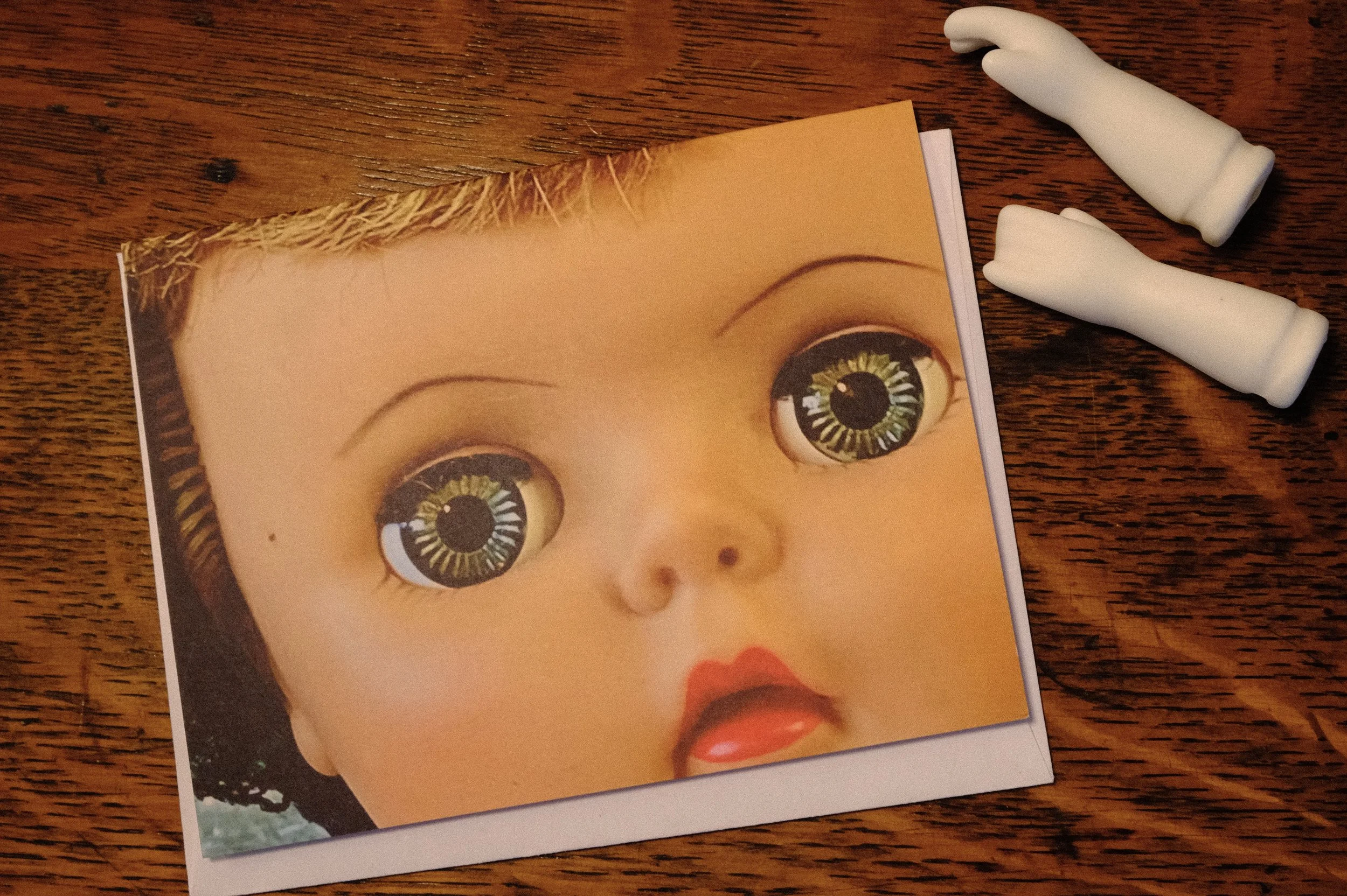 DOLL FACE greeting card
blank