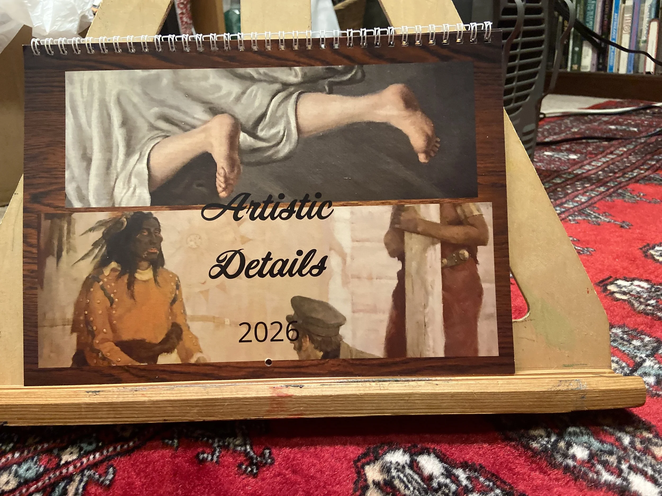 ARTISTIC DETAILS 2026 calendar w/ original photos of details of masterworks from around the western world
