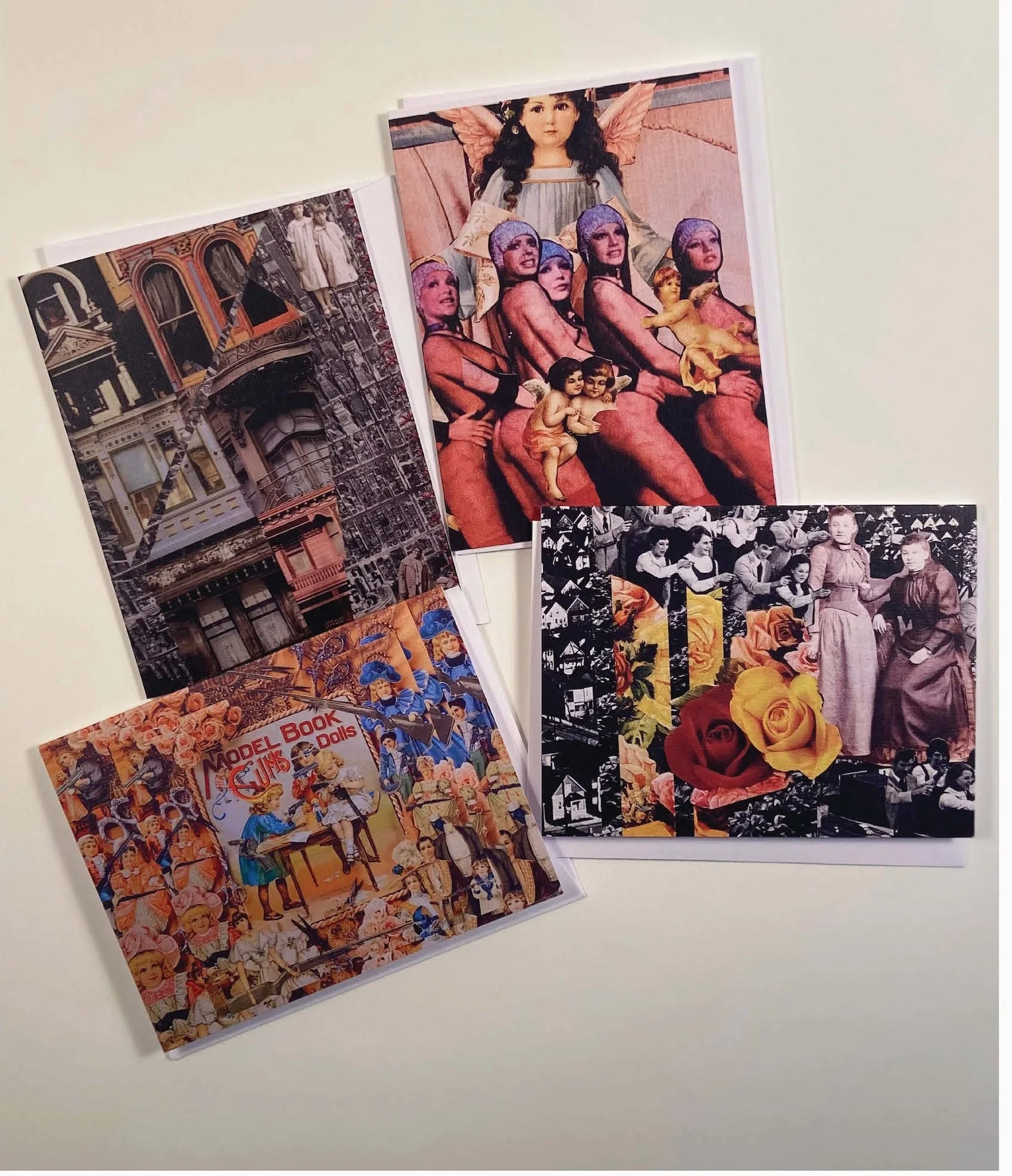 original collage greeting cards
HOME
EVEN DANCING GIRLS NEED GUARDIAN ANGELS

THE LIVING ALWAYS ENVY THE DEAD
MODEL BOOK