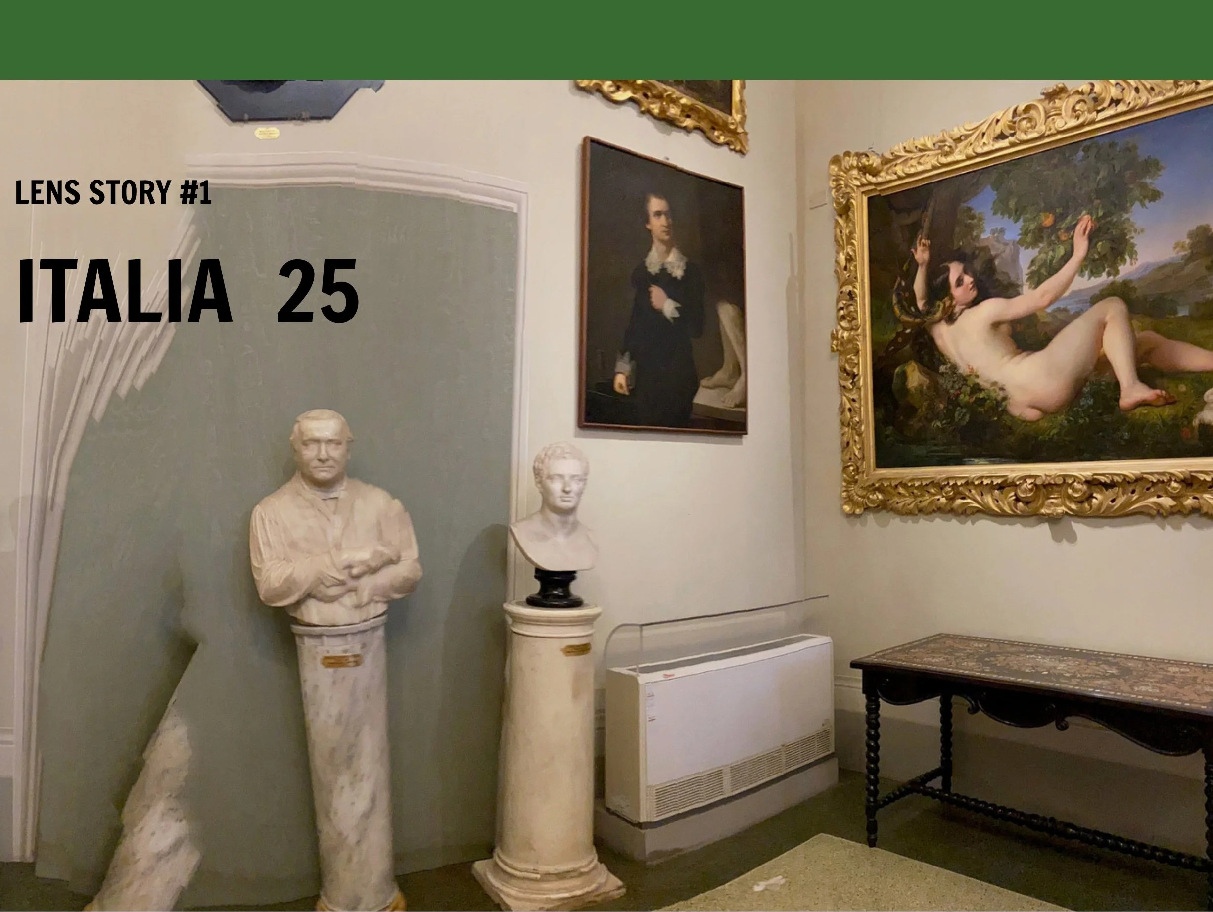 Photographing in Florence and Rome, Kirsten captures images of their artistic treasures with her unique eye.  Scuplture, frescoes, paintings, gardens and views from windows shot in the Spring of 2025.
1st in Lens Story series