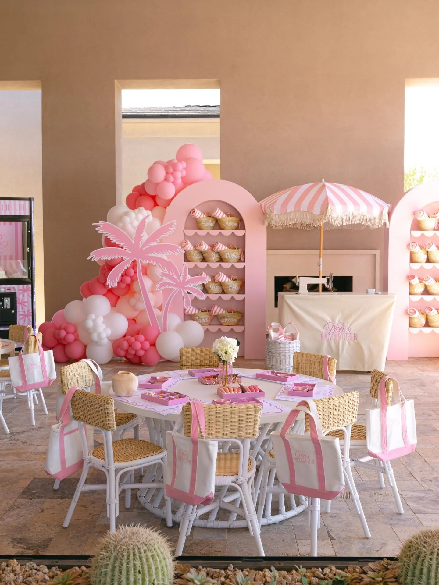 NOA&rsquo;S BEACH CLUB ☀️🩷 waterslides, a labubu claw machine, custom embroidery, DIY lipgloss charms, and @icedgourmetshaveice snow cones. What more could a little girl want?!

Our rentals featured: Lavender Rush Waterslide, Flamingo Falls Watersli