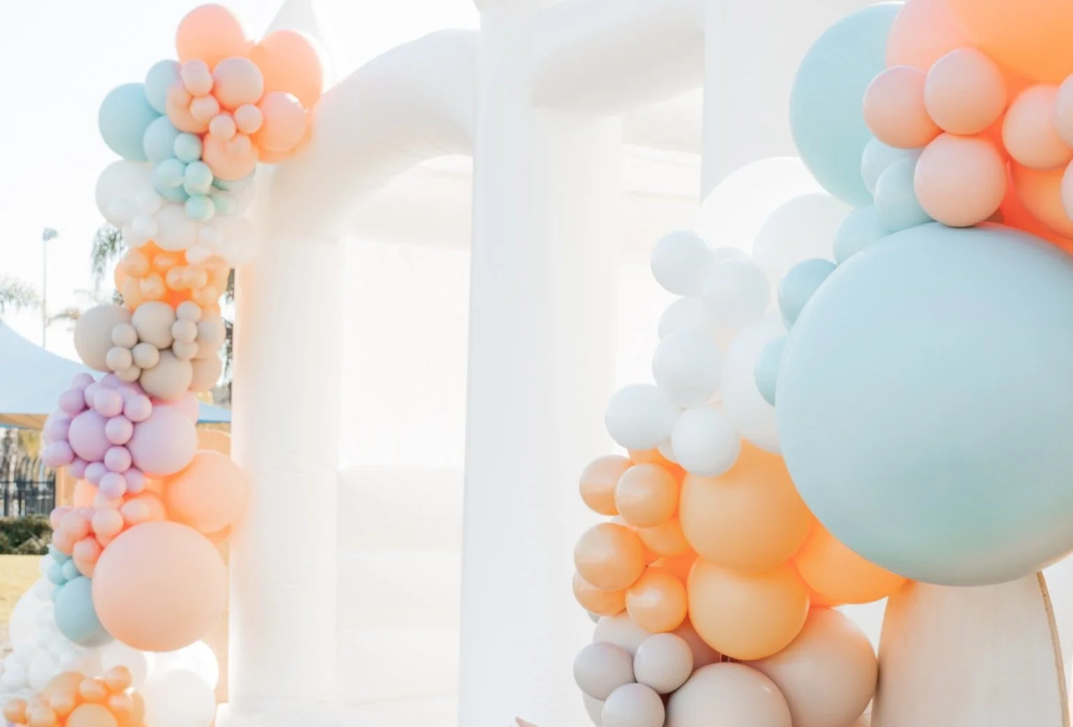 White Bounce House Rentals Balloon Decor Louisville, KY