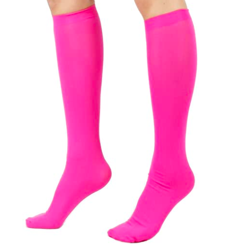 pink knee socks