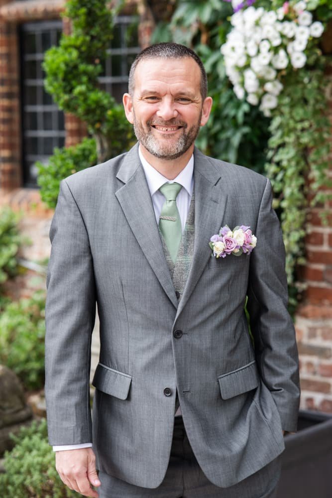 portrait of groom at manor house