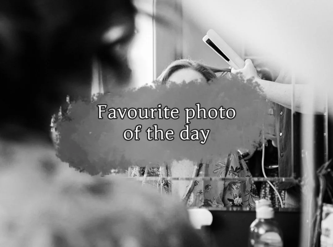 One of my favourite images from this wedding.

It&rsquo;s not a big moment, not a dramatic portrait, just a quiet moment while the bride's hair was being done by her daughter.

I love the way it's framed - shooting through the arms,  the reflection i
