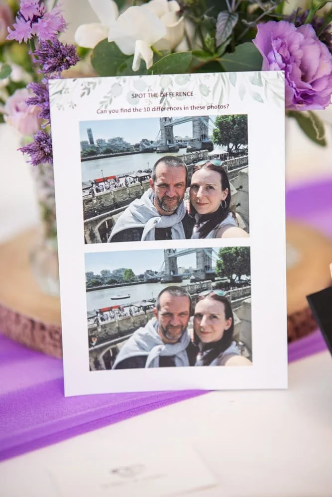 spot the difference wedding game