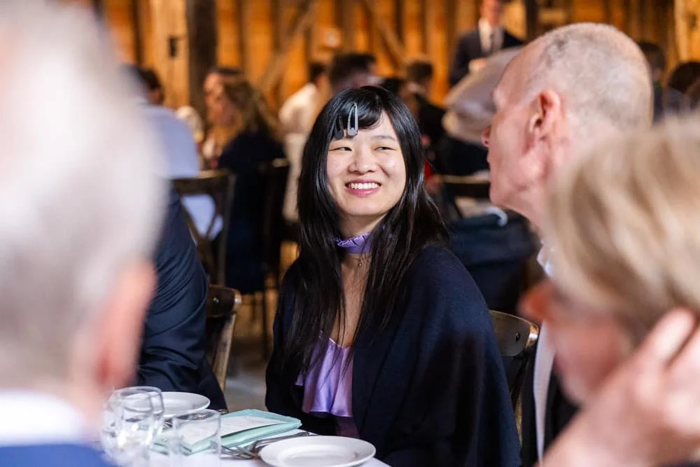 wedding guest seated at meal