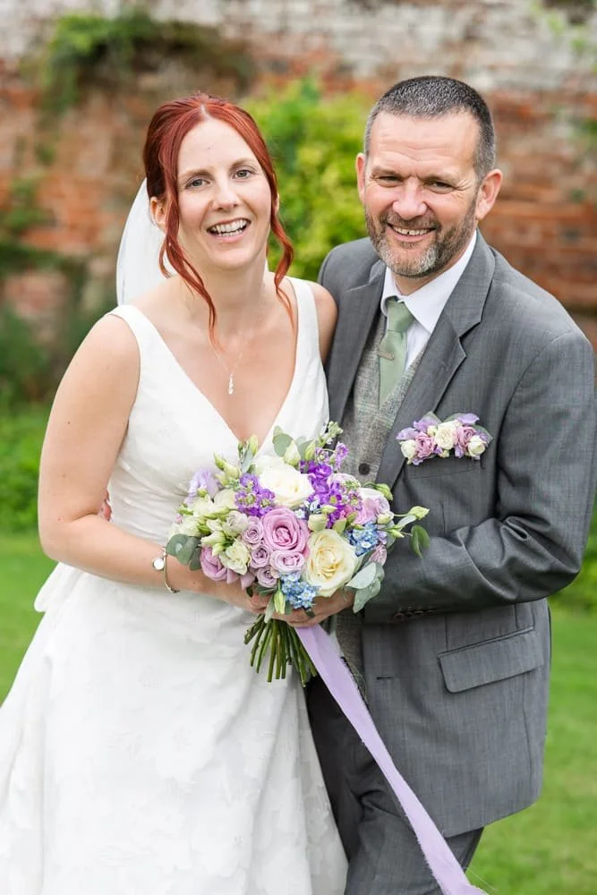 wedding portrait with bride and groom