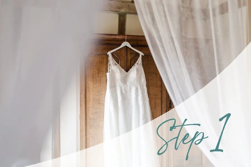 wedding dress photo at Colchester wedding