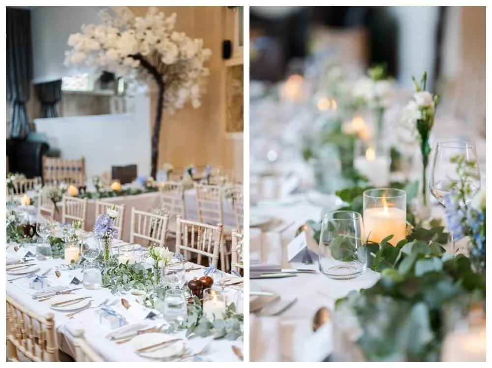 wedding breakfast tables decorated at greyfriars colchester