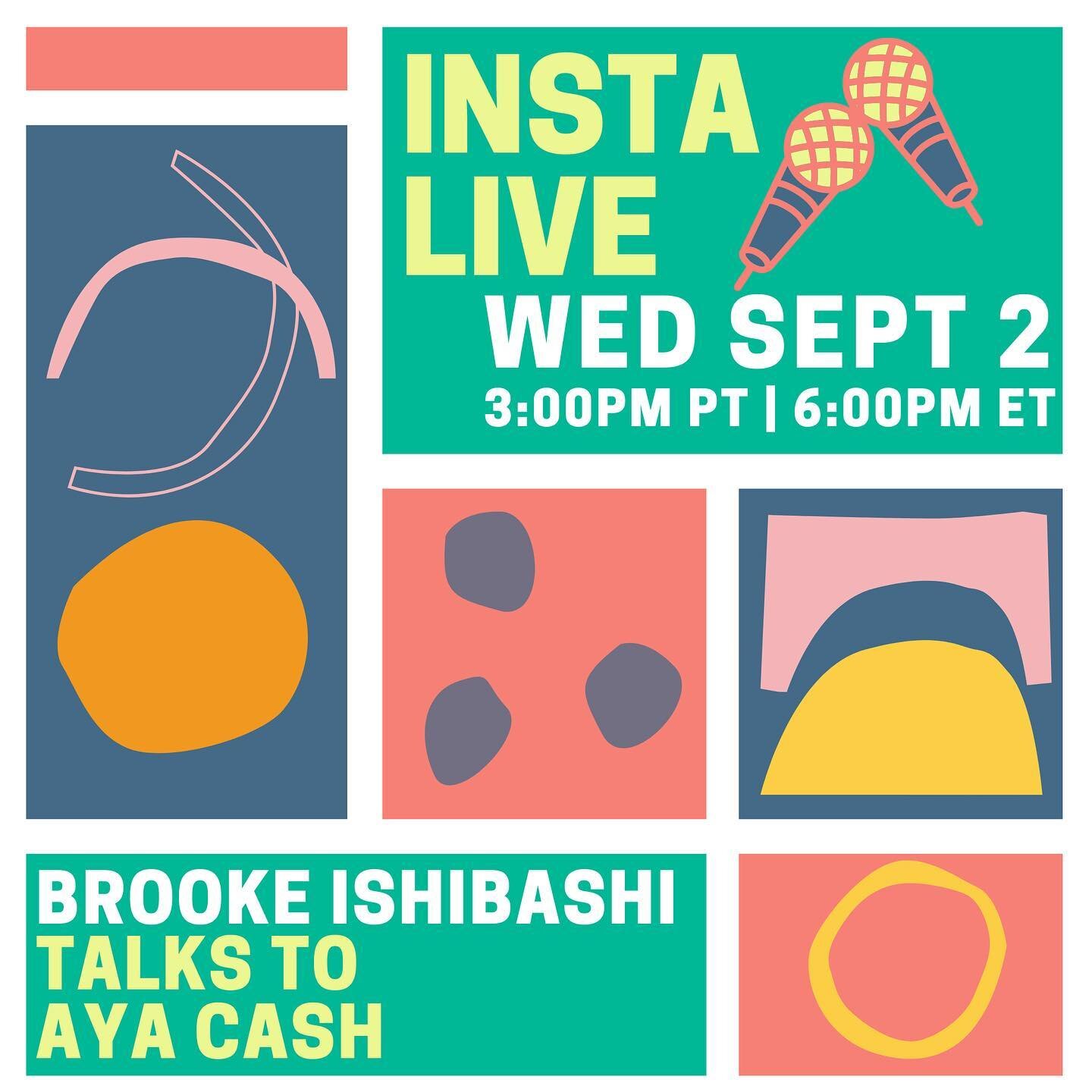 Today at 6PM ET/3PM PT, @brookeishibashi talks to @maybeayacash about all things @beanartshero, why we need major Arts relief, and more! You don&rsquo;t want to miss this.

#ArtsHero #BeAnArtsHero #SaveTheArts #SaveTheArtsEconomy #ExtendPUA #ExtendFP