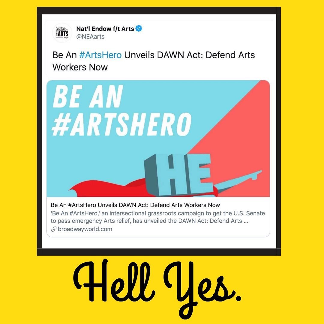 Aww shucks, @neaarts, we&rsquo;re blushing ❤️❤️❤️ #artshero #savethearts