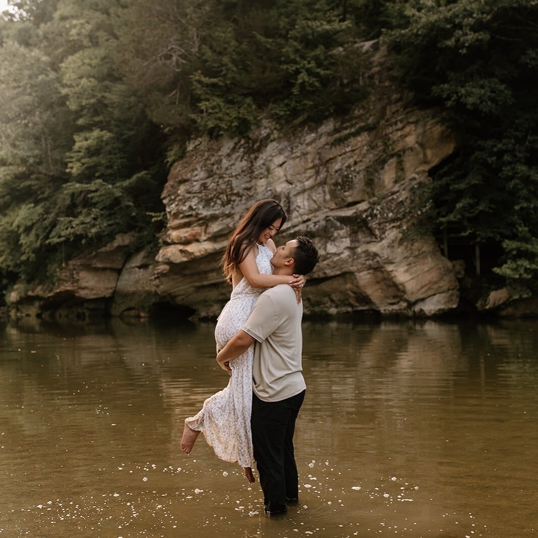 We did this engagement shoot on probably the hottest day last year so we obviously had to get in the water🙃