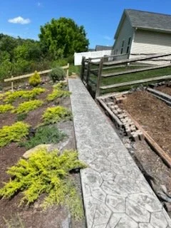 Stamped concrete walkway in Salisbury NC