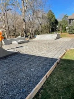 Concrete skatepark in progress in Concord NC