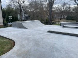 Backyard concrete skatepark in Concord NC