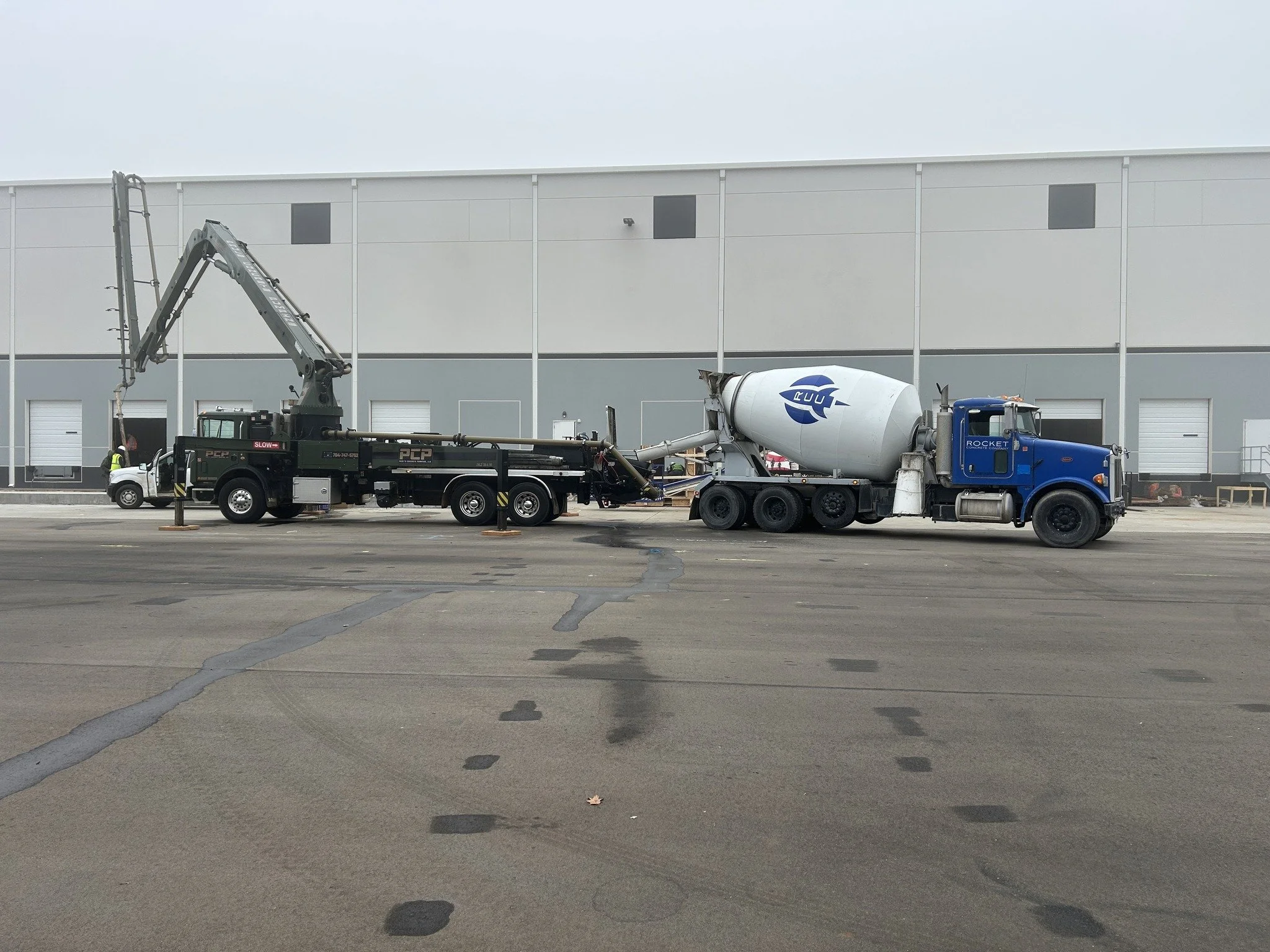 Delivering concrete to a jobsite in Charlotte NC.