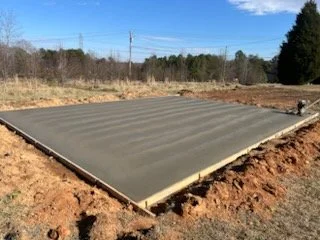 Concrete slab for metal building in Statesville NC