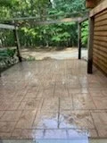 Stamped and sealed concrete patio in Concord NC in