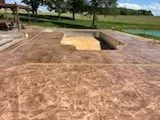 Sealed concrete pool deck in Mooresville NC