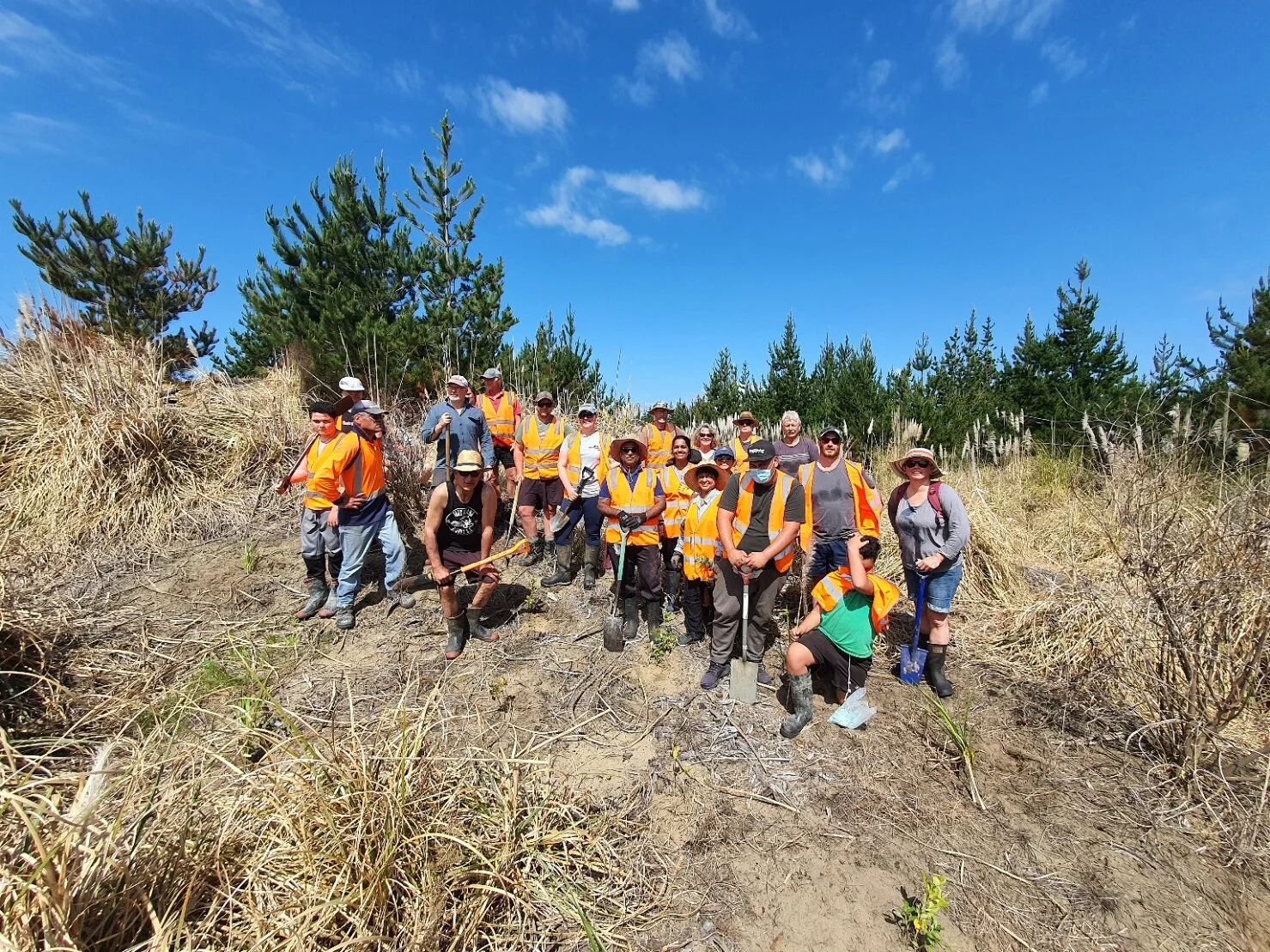 Day 1, Saturday planting crew.