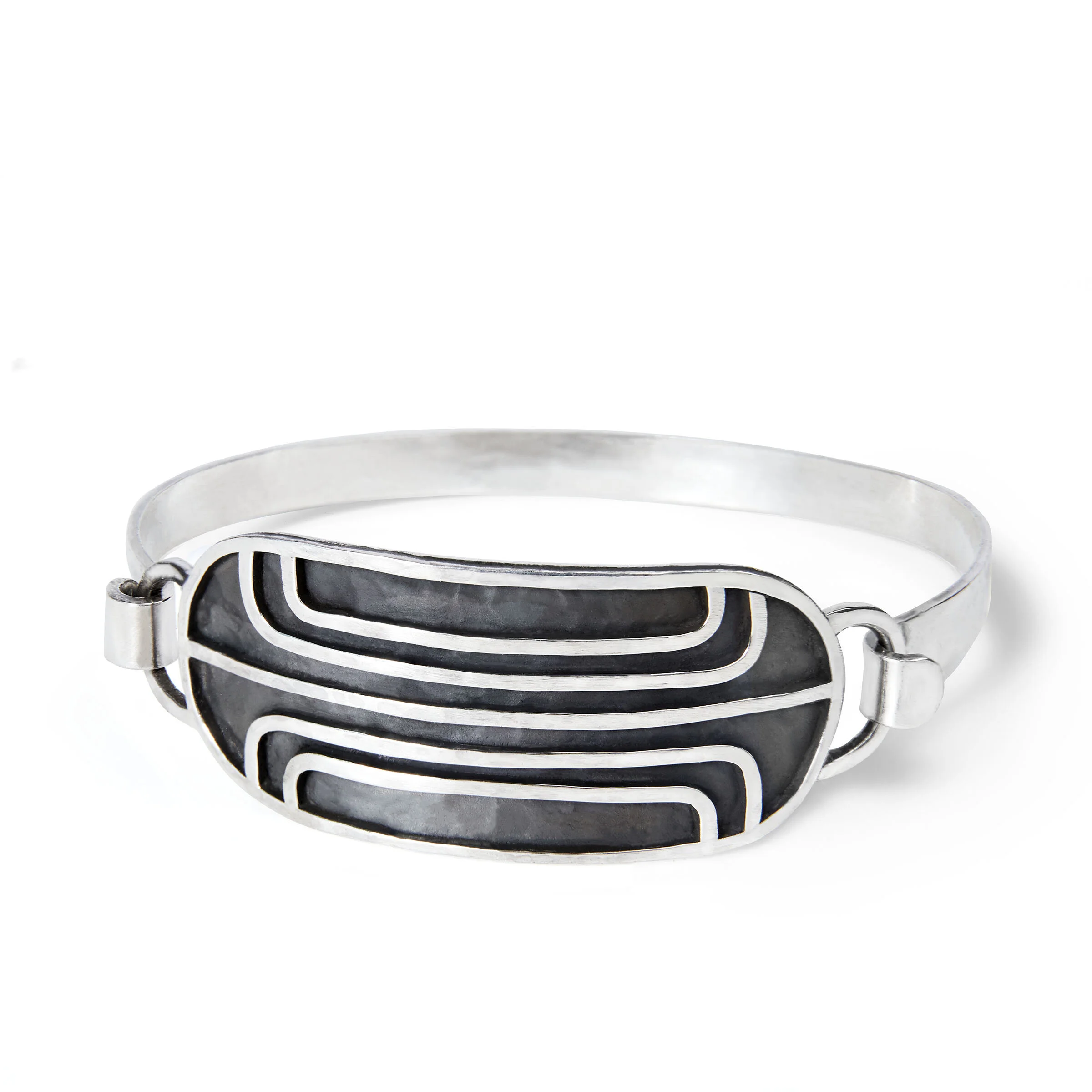 Magnetic Field Pinch Cuff Bracelet.