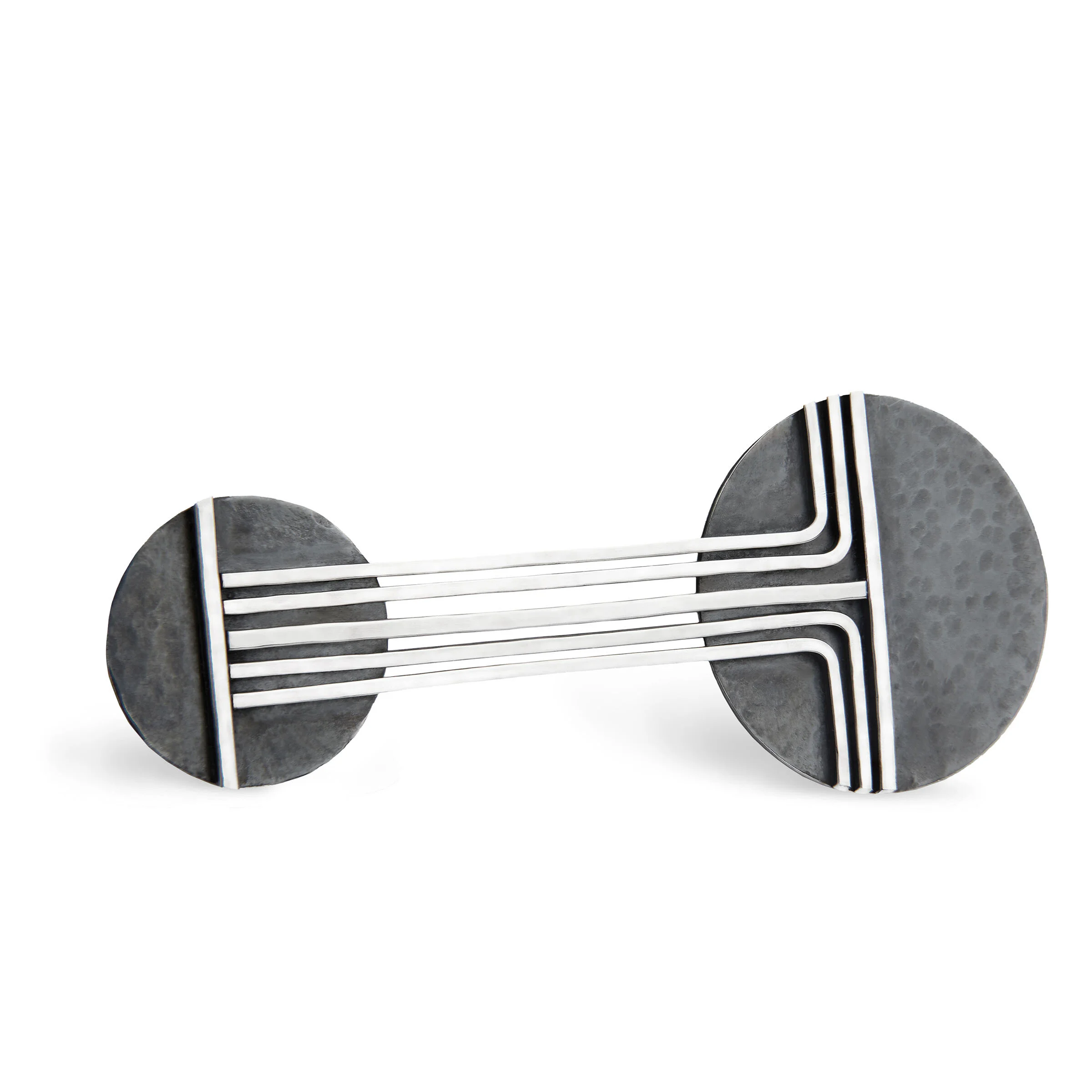 Hand fabricated silver brooch made in San Francisco by Denise Heffernan